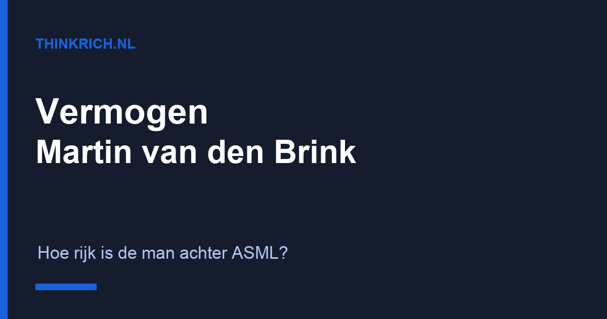 Vermogen Martin van den Brink